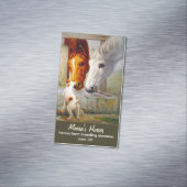 馬および犬-牧場 マグネット名刺 (インサイチュ)