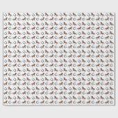 馬および蹄鉄パターン ラッピングペーパー (フラット)