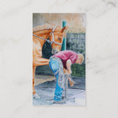 馬および蹄鉄工 名刺 (裏面)