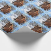 馬および雪片 ラッピングペーパー (角)