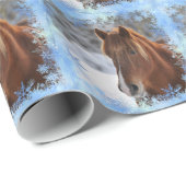 馬および雪片 ラッピングペーパー (ロールコーナー)