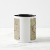 馬および騎士(紙でペンとインク) マグカップ (中央)