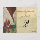 馬お洒落の結婚テーブル番号カード ポストカード (裏面)