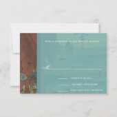 馬お洒落の結婚応答カード 出欠カード (正面)