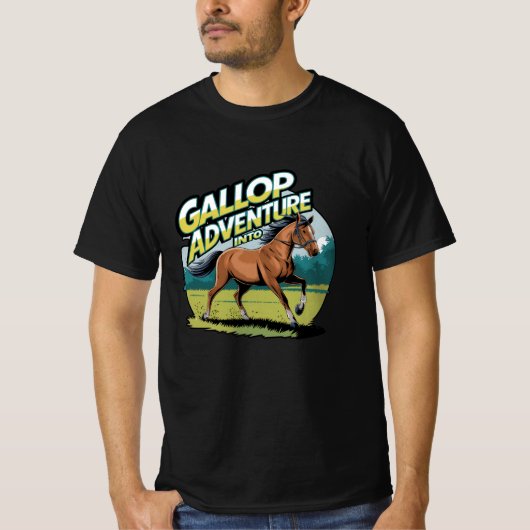馬お洒落愛好家のためのグラフィックス Tシャツ (正面)