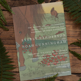 馬お洒落結婚式招待状 招待状