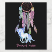 馬かわいらしと夢のキャッチャー、夢と願い ワインラベル (シングルラベル)