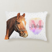 馬かわいらし獣馬馬厩舎モノグラム アクセントクッション (裏面)