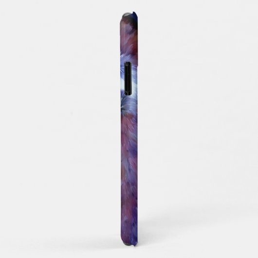 馬かわいらし顔水色スタイルアートフォンケース Case-Mate iPhoneケース (裏面/右)