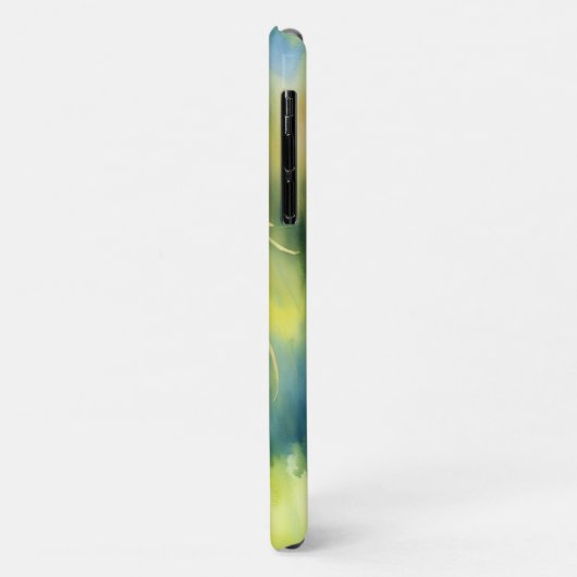 馬かわいらし顔水色スタイルアートフォンケース Case-Mate iPhoneケース (裏面/左)