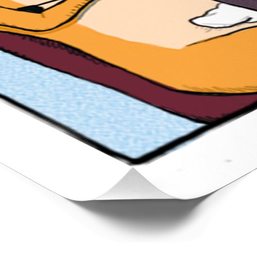 馬がおもしろい汁の中でハエを取ると文句を言う ポスター (コーナー)