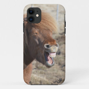 馬がおもしろい顔 iPhone 11 ケース