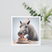 馬がケーキを食べる誕生日招待状, 馬好きな人へ 招待状 (スタンド正面)