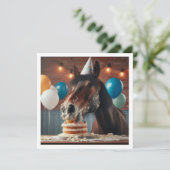 馬がケーキを食べる誕生日招待状, 馬好きな人へ 招待状 (スタンド正面)