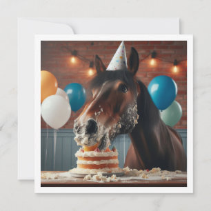 馬がケーキを食べる誕生日招待状, 馬好きな人へ 招待状
