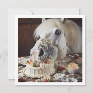 馬がケーキを食べる誕生日招待状, 馬好きな人へ 招待状