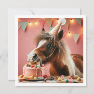 馬がケーキを食べる誕生日招待状, 馬好きな人へ 招待状