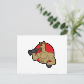 馬がダンベルを持つボディビルダー ポストカード (スタンド正面)