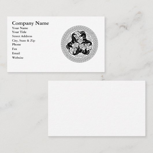 馬が付いているケルト人のEponaの結び目 名刺 (正面/裏面)