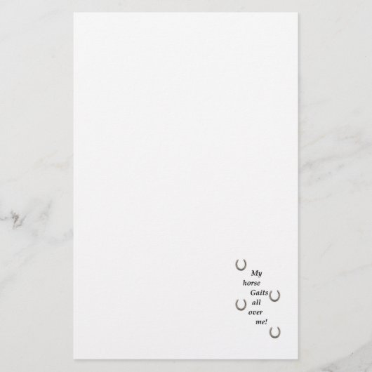 馬が全速力で走る 便箋 (正面)