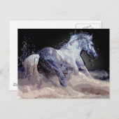 馬が動いている ポストカード (正面/裏面)