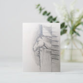 馬が厩舎の戸を見つめている ポストカード (スタンド正面)