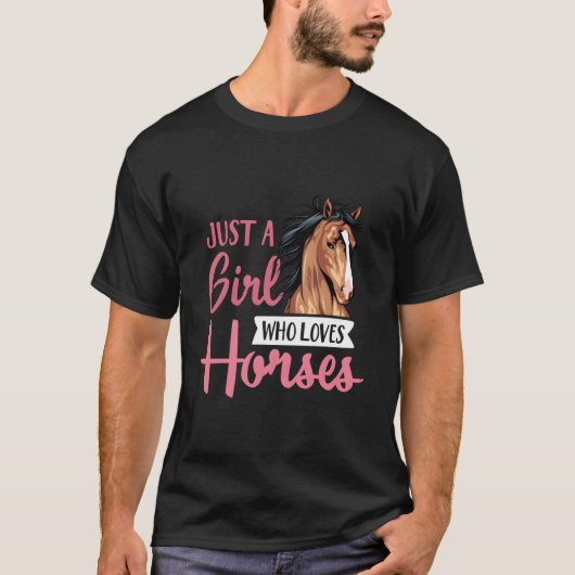 馬が大好きな人向けの乗馬レッスン Tシャツ (正面)