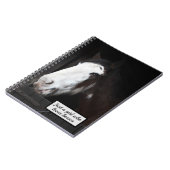 馬が大好きな女の子だけの農場で茶色の馬 ノートブック (左側)