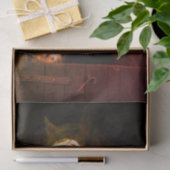 馬が大好きな女の子だけの農場で茶色の馬 薄葉紙 (ギフト)