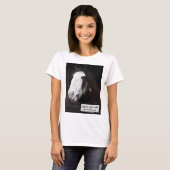 馬が大好きな女の子だけの農場で茶色の馬 Tシャツ (正面フル)