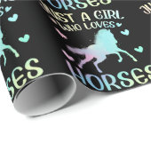 馬が大好きな女の子 ラッピングペーパー (ロールコーナー)