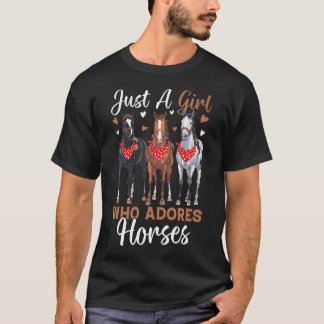 馬が大好きな女の子 馬術ライダー Tシャツ