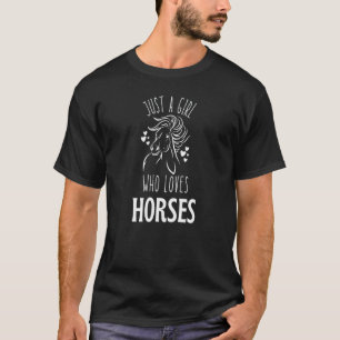 馬が大好きな女の子 馬 1 Tシャツ
