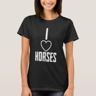 馬が大好きな馬術家のための可愛い馬のデザイン Tシャツ