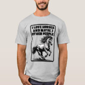 馬が好きな人+あと3人くらいかな Tシャツ (正面)