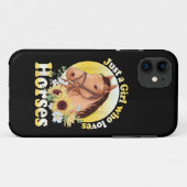 馬が好きな女の子のための乗馬ガールズグッズ Case-Mate iPhoneケース (裏面(横))