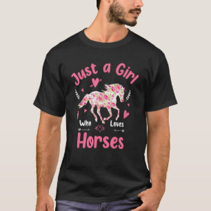 馬が好きな女の子のための乗馬ファーム Tシャツ