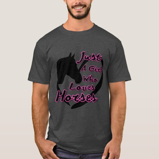 馬が好きな女の子 女性 馬好き レディース bo tシャツ (正面)