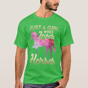 馬が好きな女の子 銀河宇宙の馬 Tシャツ