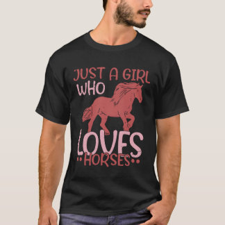 馬が好きな女の子 馬術 女性 Tシャツ