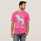 馬が好きな女の子 馬術 Tシャツ (正面フル)