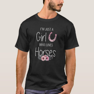 馬が好きな女の子 馬 かわいい Tシャツ