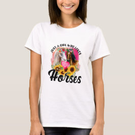 馬が好きな女の子 Tシャツ