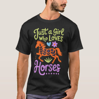 馬が好きな女性 Tシャツ