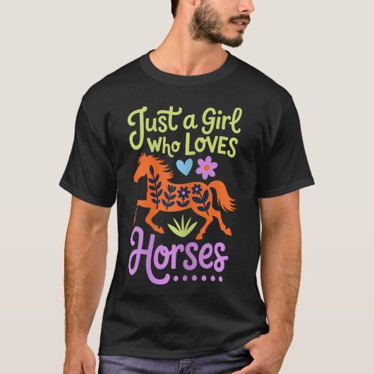 馬が好きな女性 Tシャツ (正面)