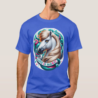 馬が好きな魔法の少年 Tシャツ