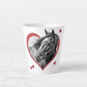 馬が好き カフェラテマグ (正面)