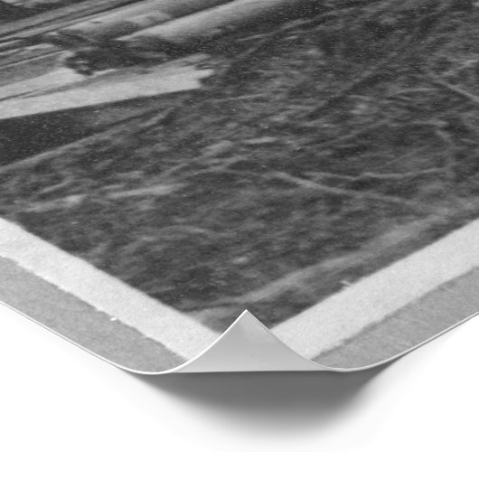 馬が建物を引く ポスター (角)