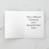 馬が引くそりのクリスマスカード シーズンカード (内部)