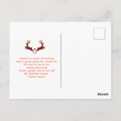 馬が引くスレッドのクリスマス シーン サンクス ポストカード (裏面)